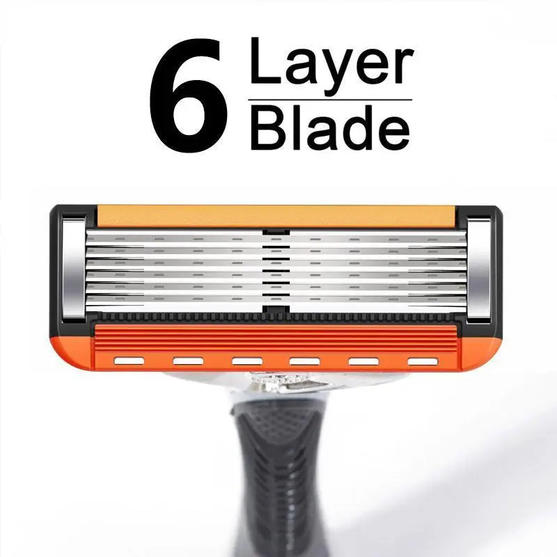 24/48PCS Razor Blade Refill Kit with Handle, Precision Stainless Steel Blades for Face, Head & Body Shaving