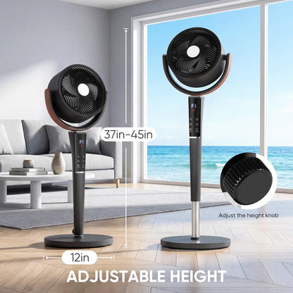 Quiet Adjustable Pedestal Fan with DC Motor
