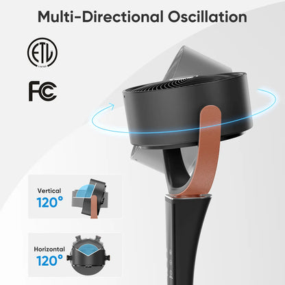 Quiet Adjustable Pedestal Fan with DC Motor