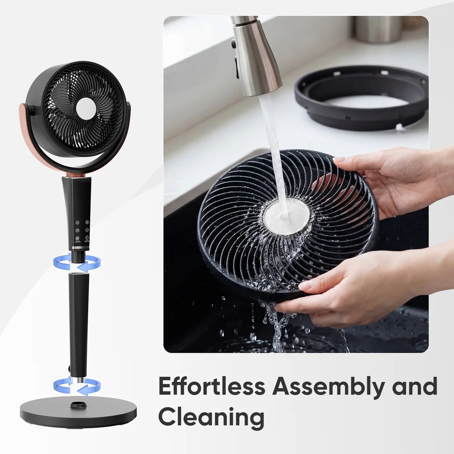 Quiet Adjustable Pedestal Fan with DC Motor
