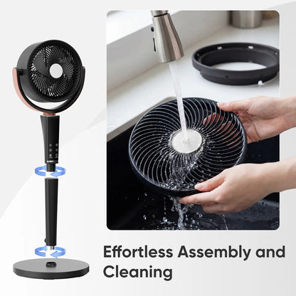 Quiet Adjustable Pedestal Fan with DC Motor
