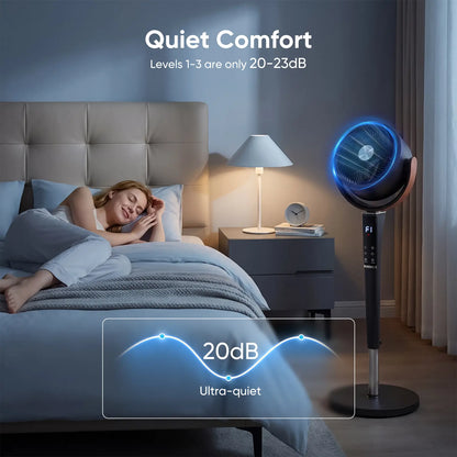Quiet Adjustable Pedestal Fan with DC Motor