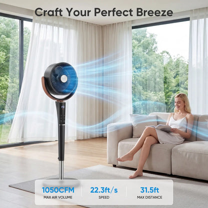 Quiet Adjustable Pedestal Fan with DC Motor